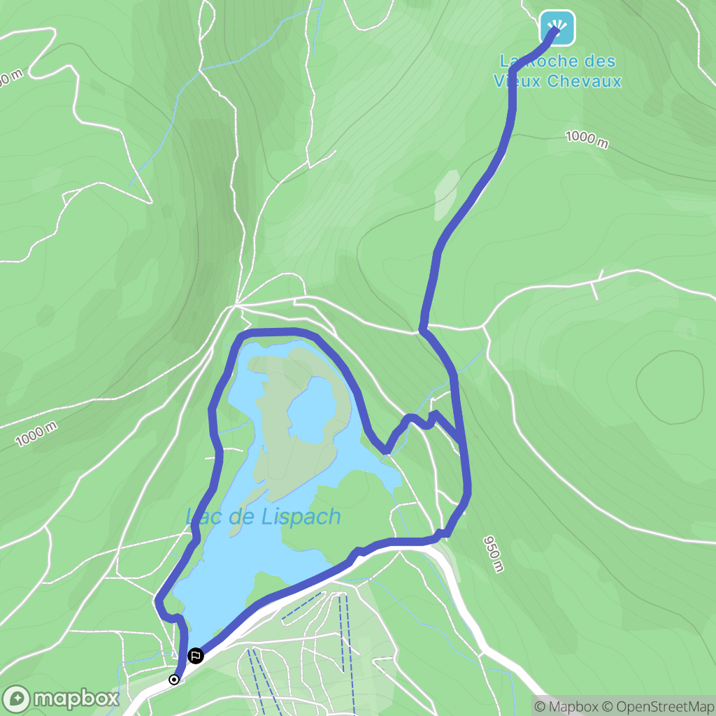 La Bresse : carte du parcours de randonnée - France