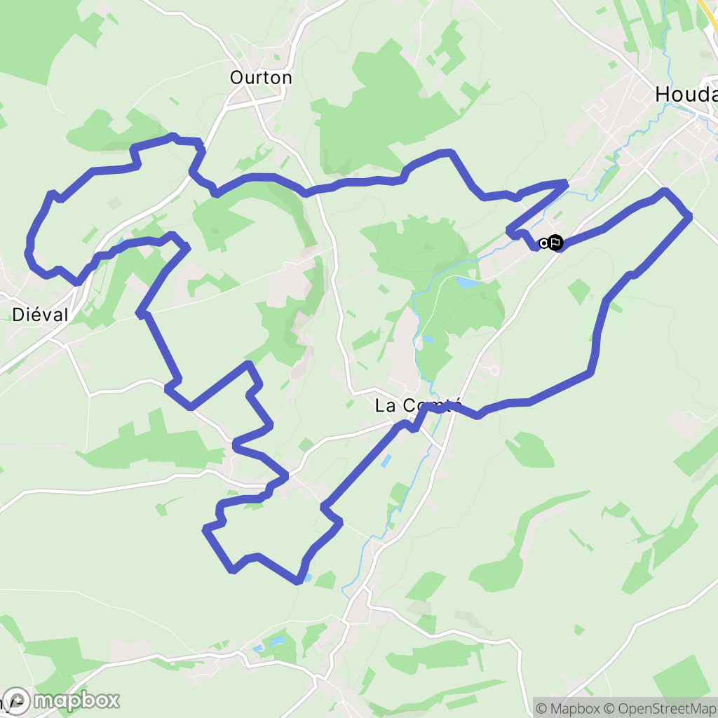 Beugin : carte du parcours de randonnée - France