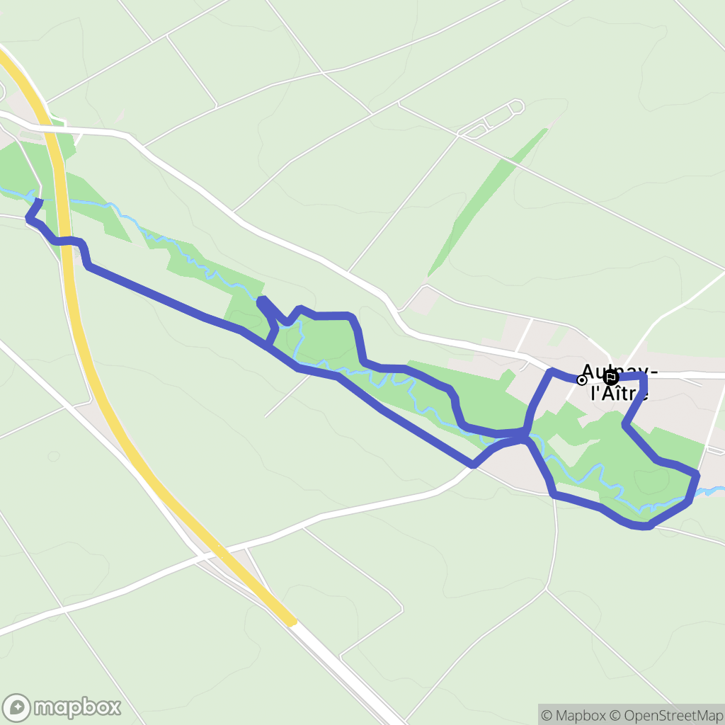 Aulnay-l'Aître : carte du parcours de randonnée - France
