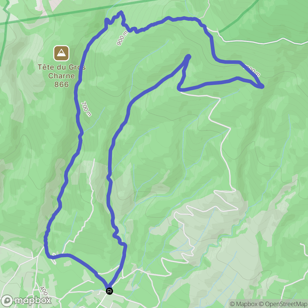 Bedoin : carte du parcours de randonnée - France
