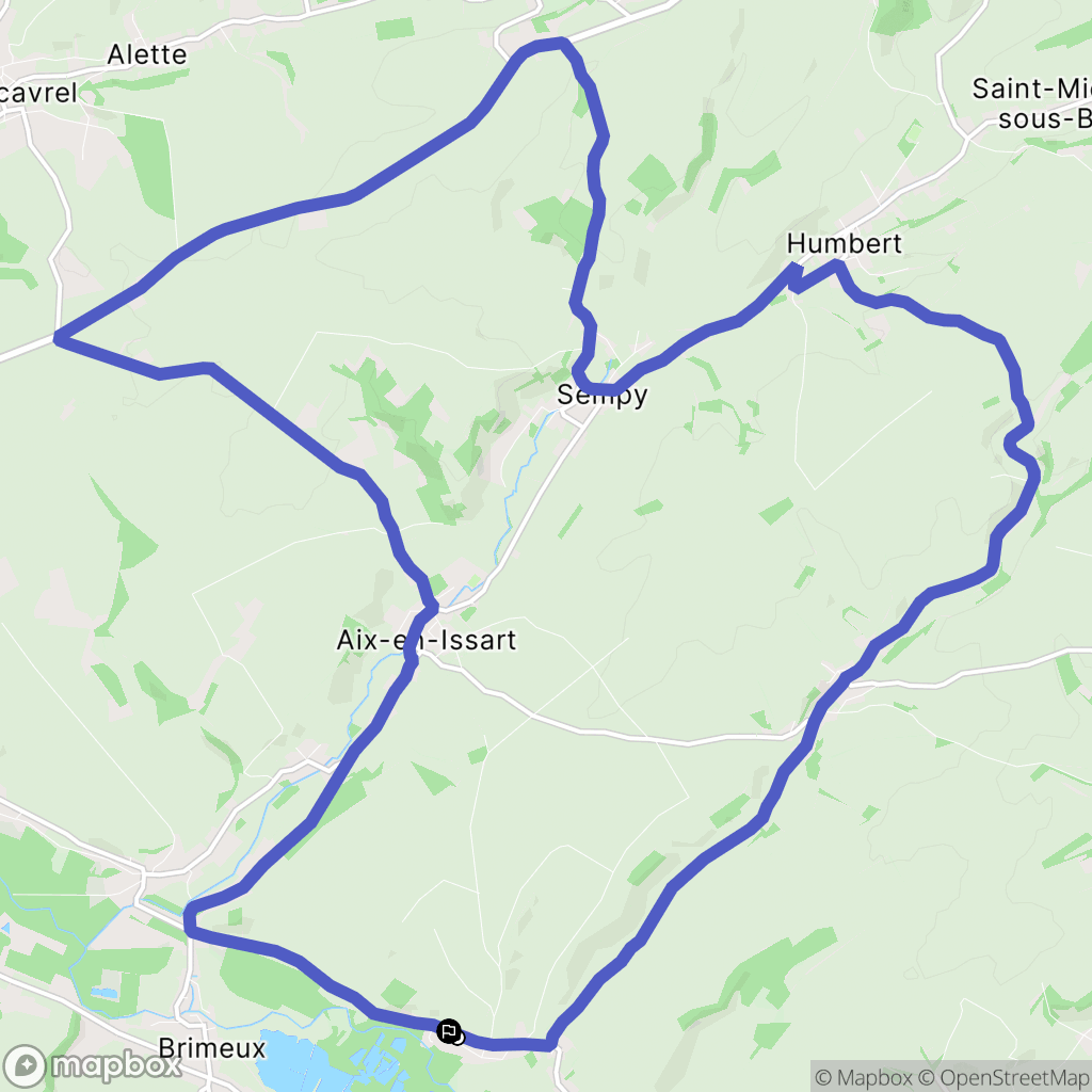 Marenla : carte du parcours de randonnée - France