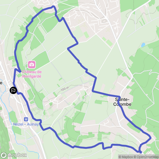 Nézel : carte du parcours de randonnée - France