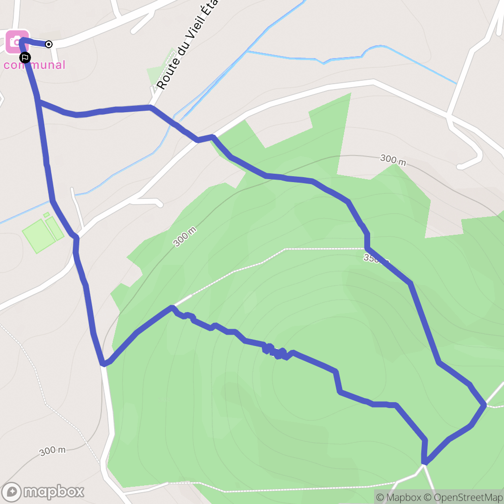 Veyssilieu : carte du parcours de randonnée - France