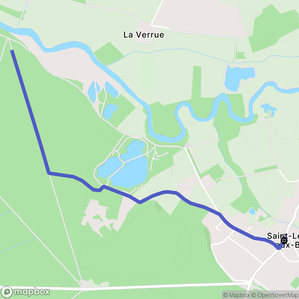 Saint-Léger-aux-Bois : carte du parcours de randonnée - France