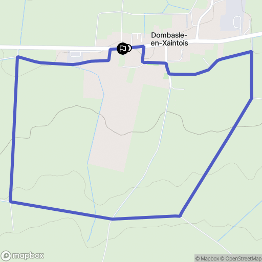 Dombasle-en-Xaintois : carte du parcours de randonnée - France