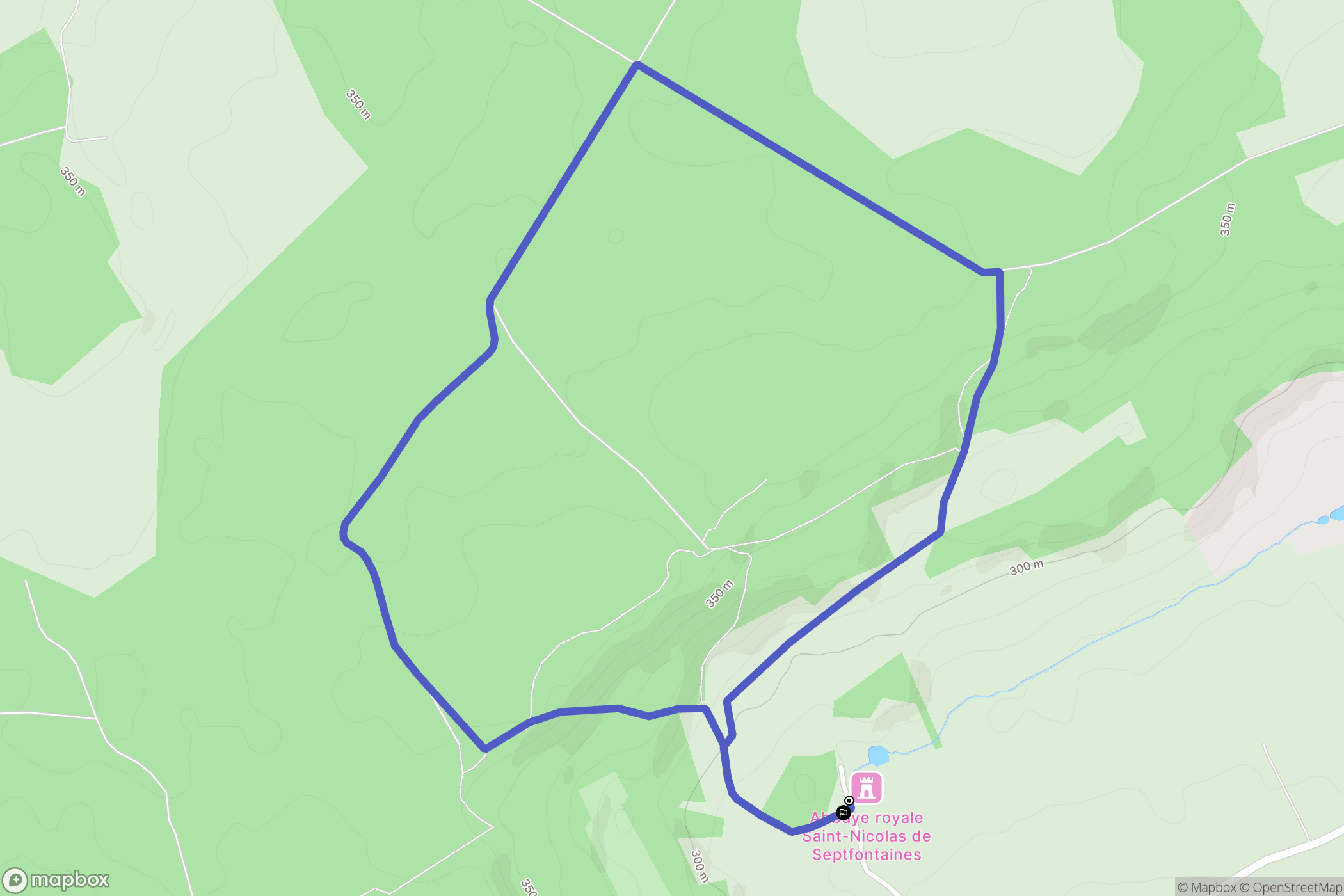 Andelot-Blancheville : carte du parcours de randonnée - France