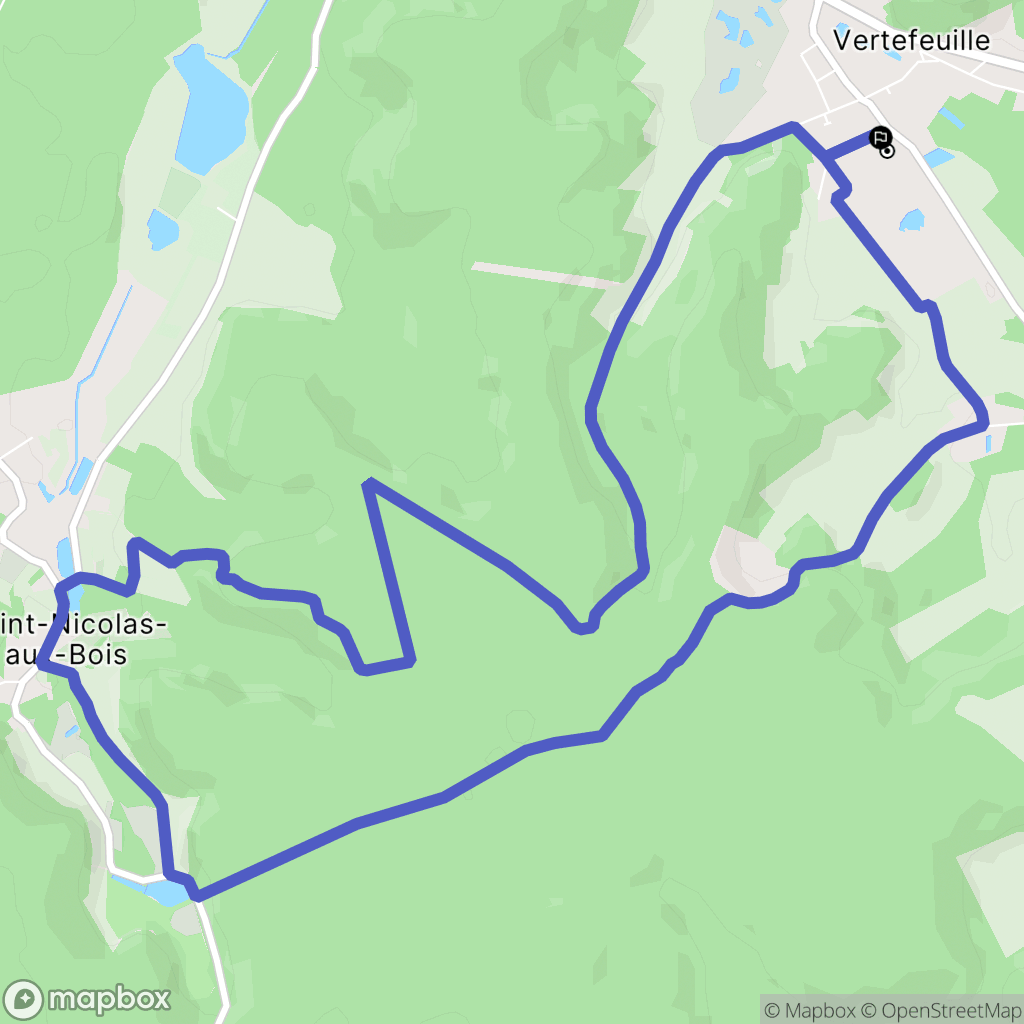 Fourdrain : carte du parcours de randonnée - France