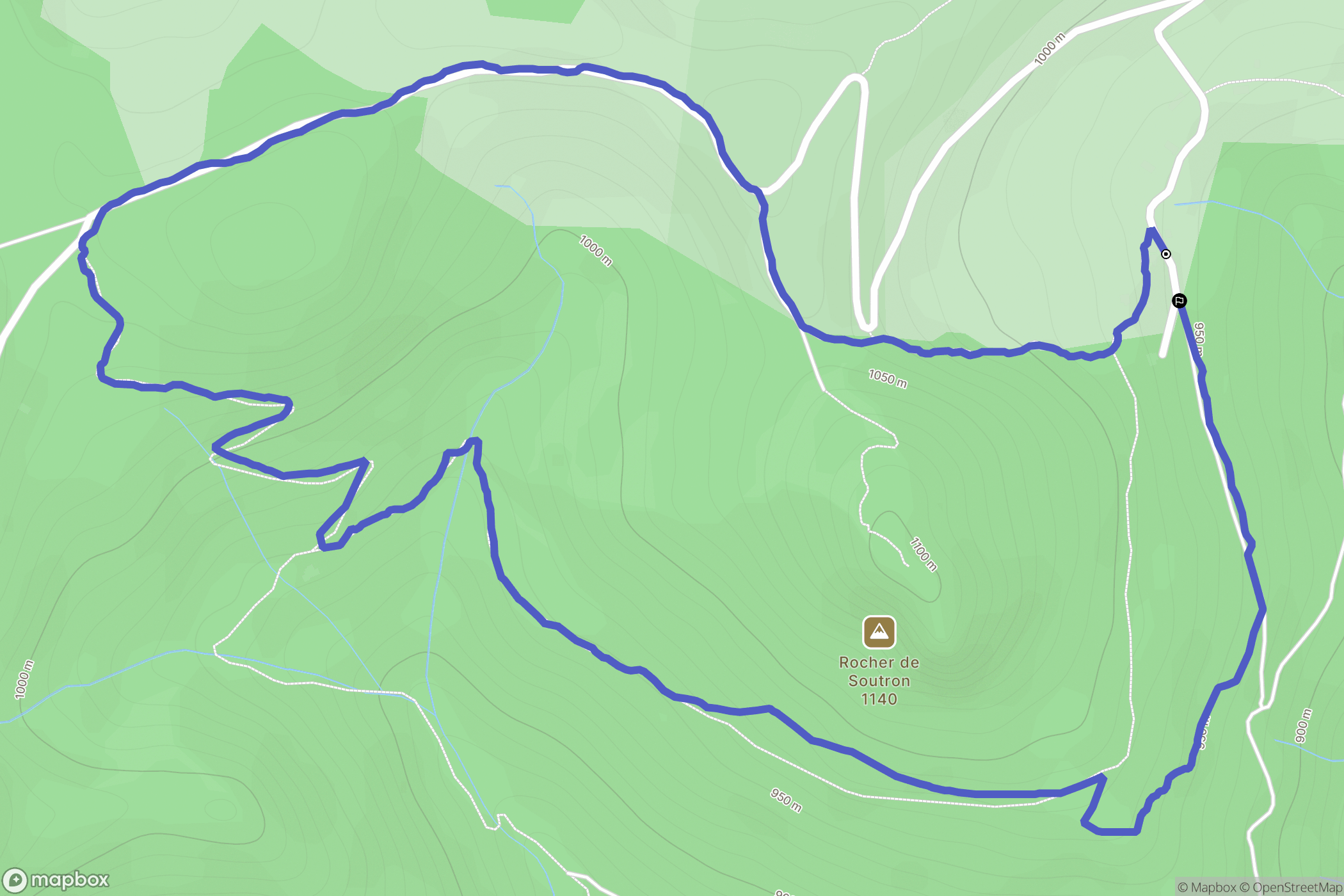 Arcens : carte du parcours de randonnée - France