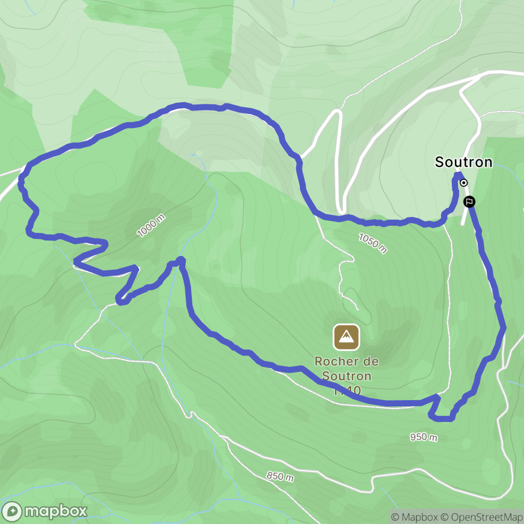 Arcens : carte du parcours de randonnée - France