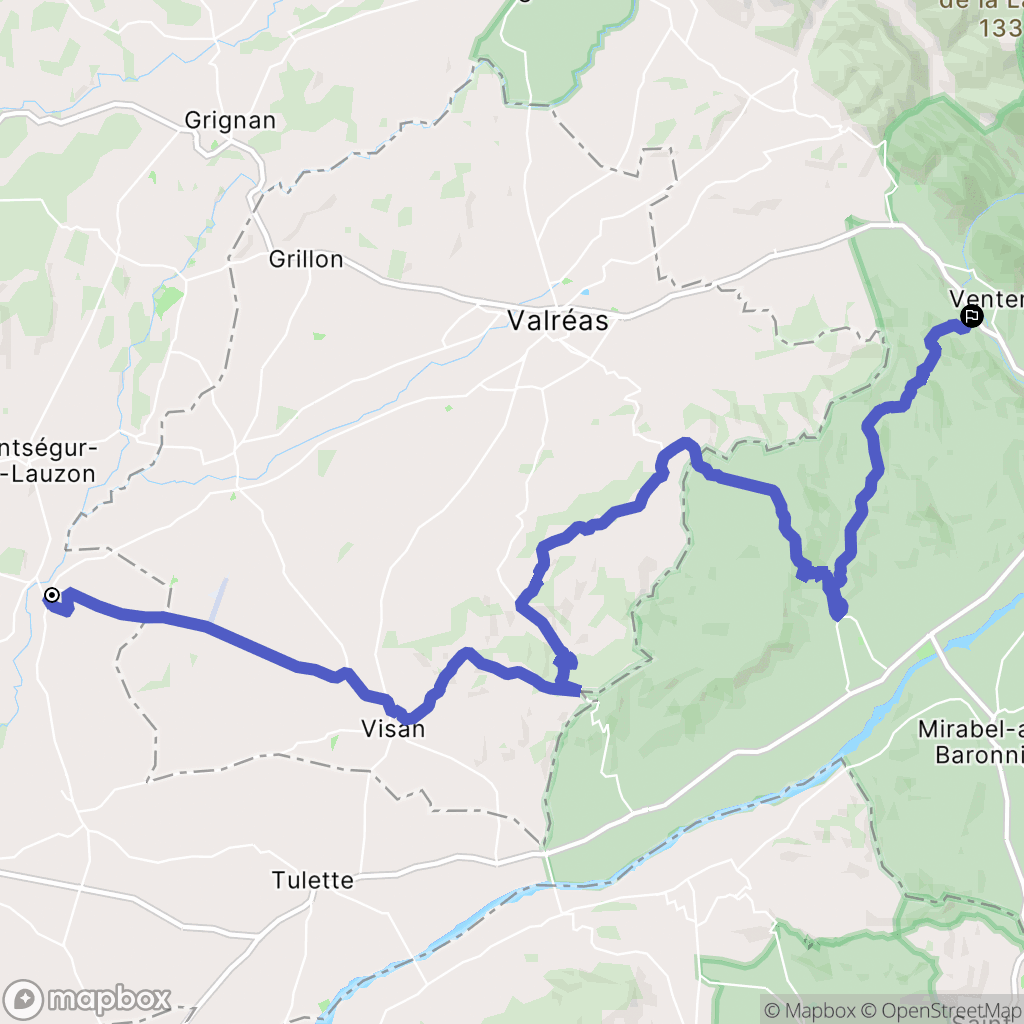 La-Baume-de-Transit : carte du parcours de randonnée - France