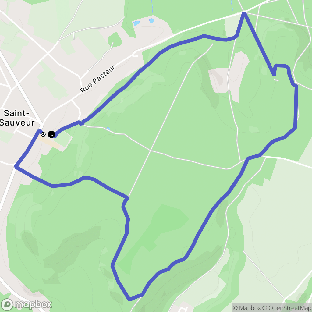 Saint-Sauveur : carte du parcours de randonnée - France