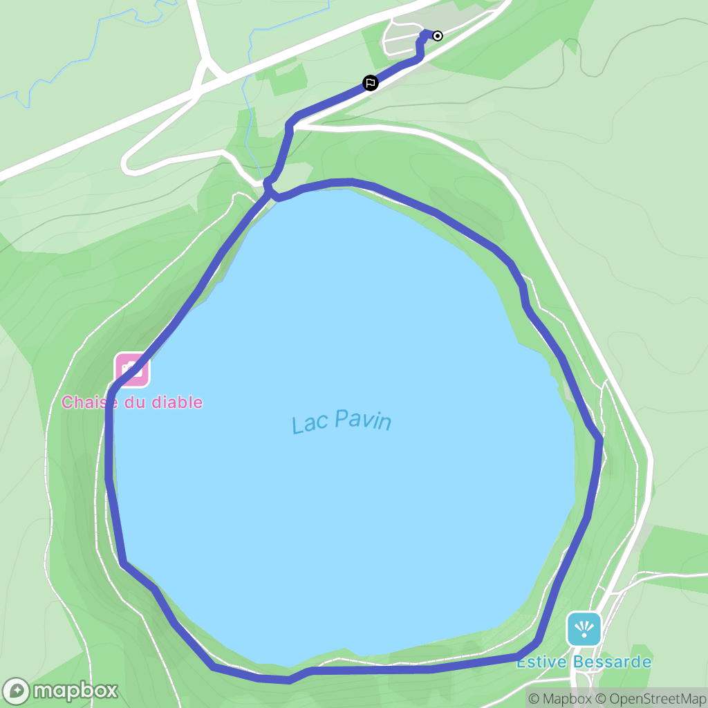 Besse-et-Saint-Anastaise : carte du parcours de randonnée - France