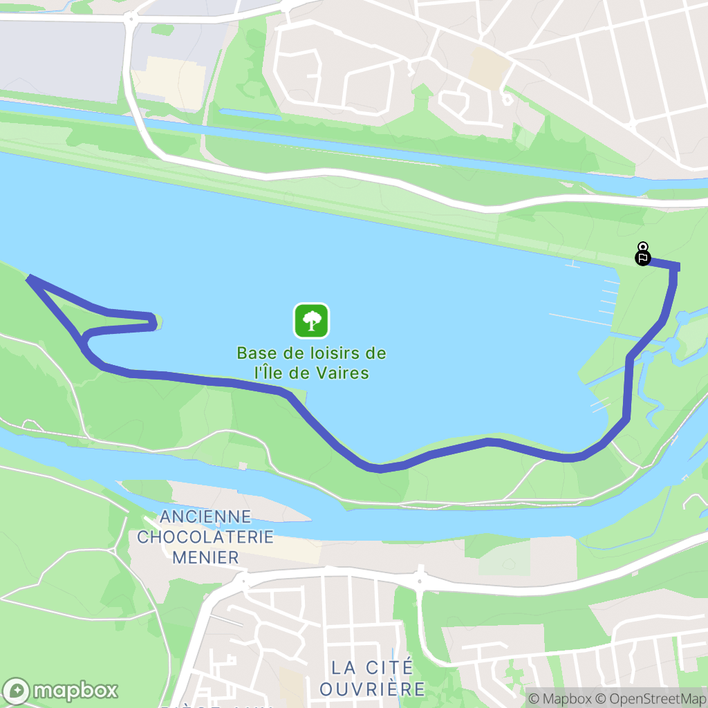 Vaires-sur-Marne : carte du parcours de randonnée - France