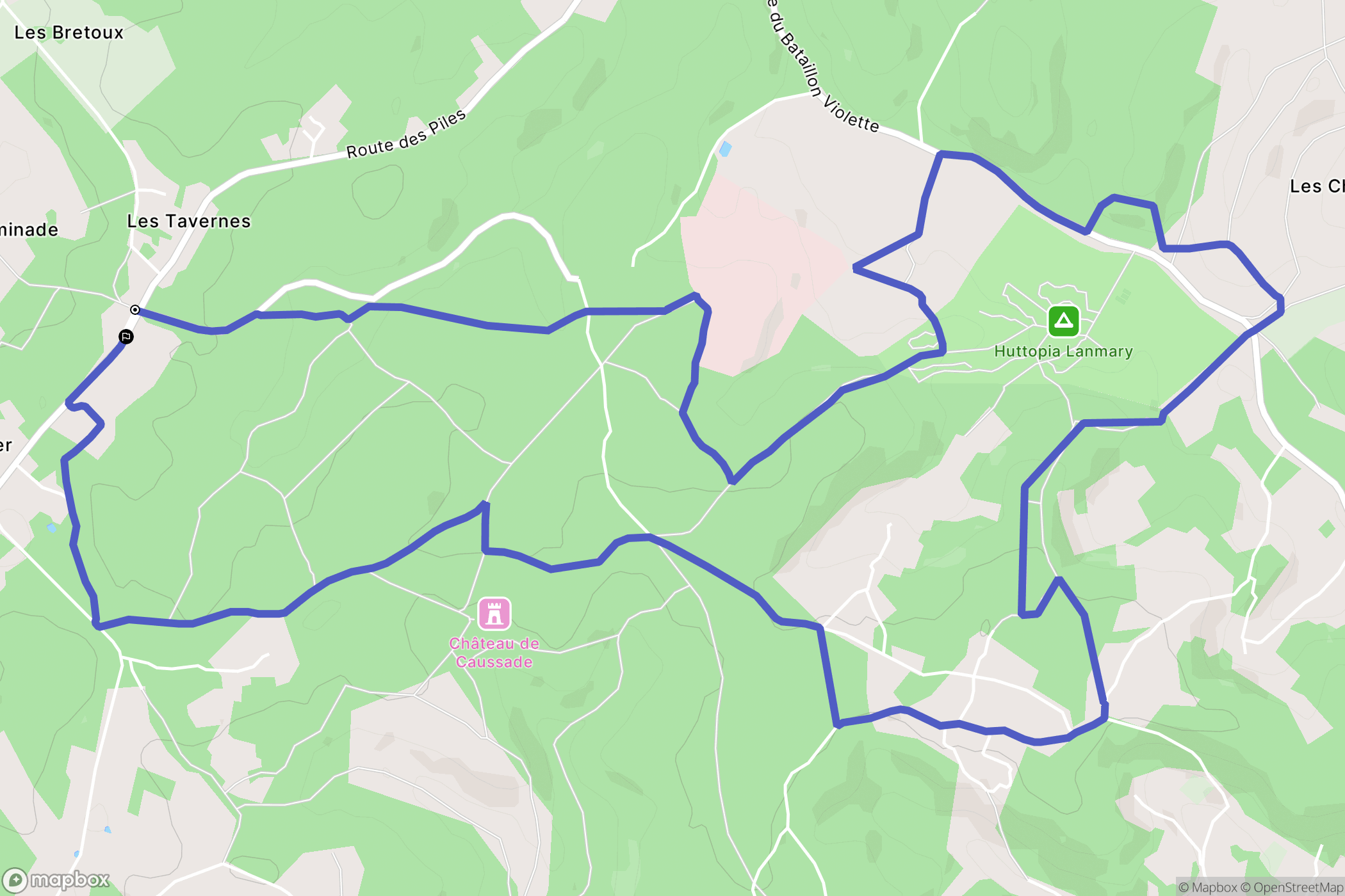 Cornille : carte du parcours de randonnée - France