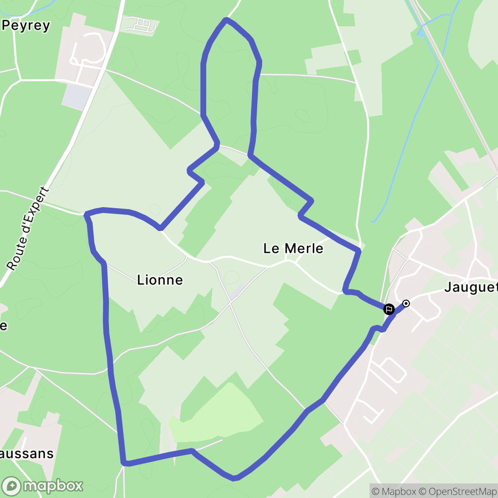 Barsac : carte du parcours de randonnée - France
