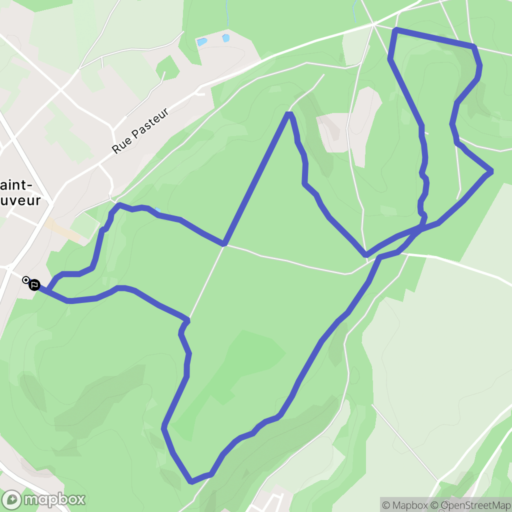Saint-Sauveur : carte du parcours de randonnée - France