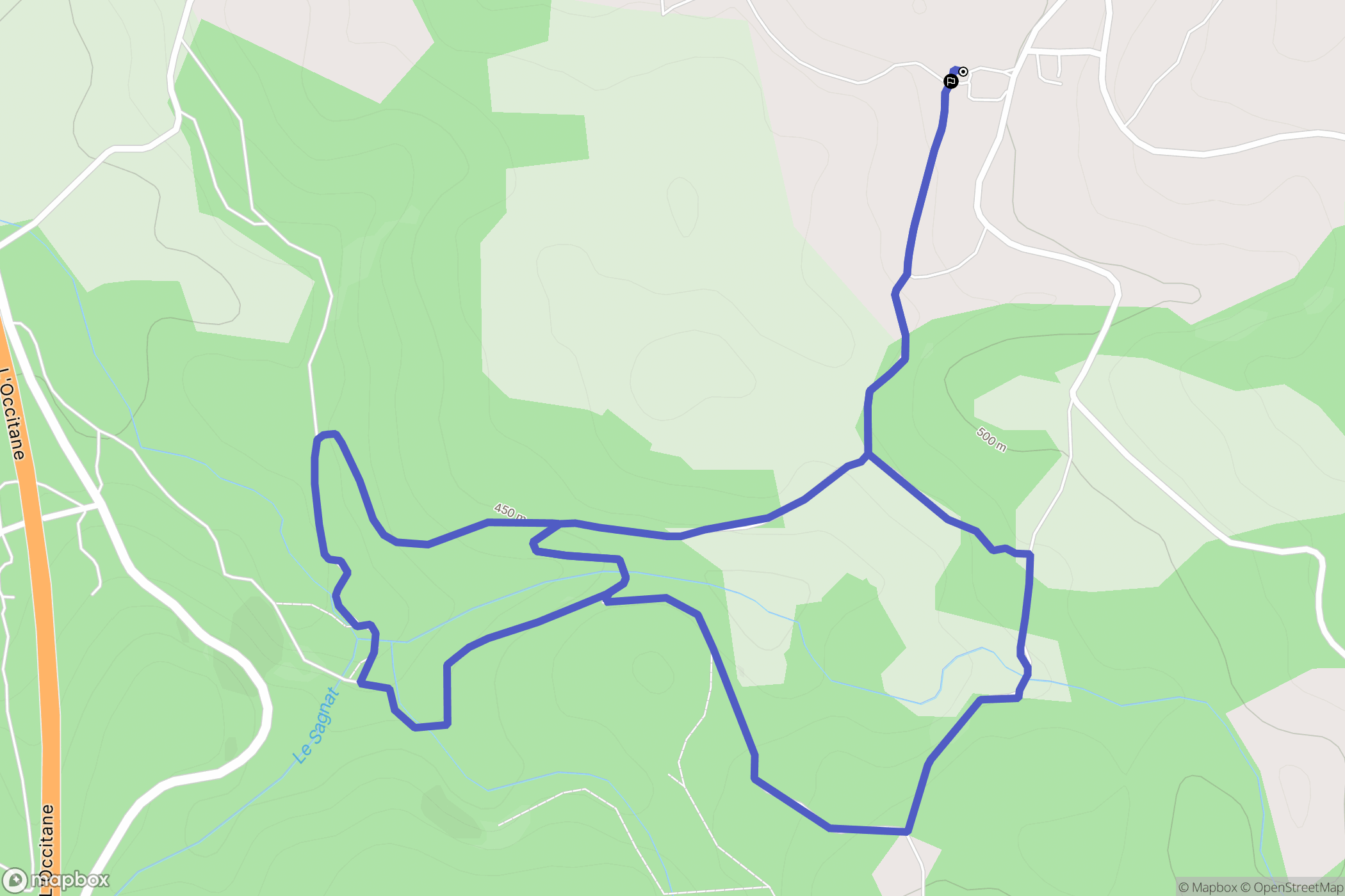 Bersac-sur-Rivalier : carte du parcours de randonnée - France