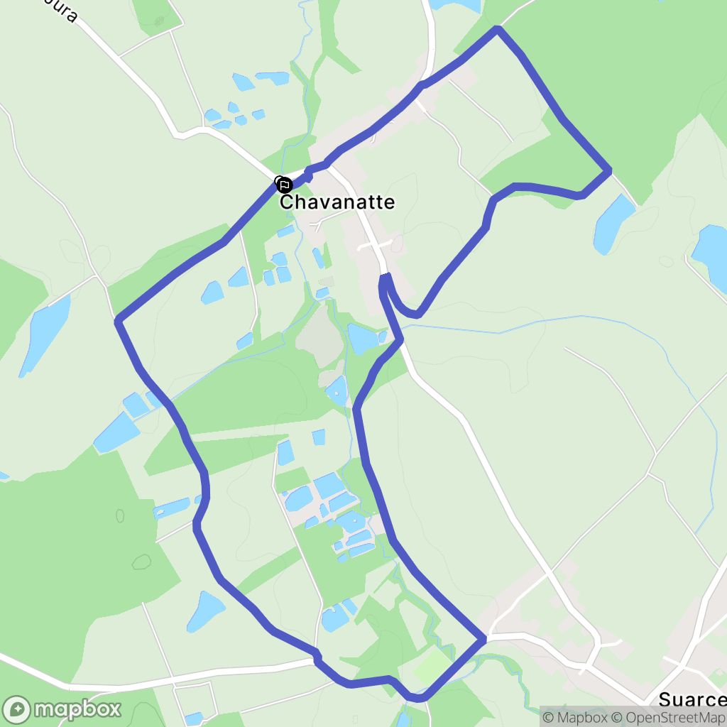 Chavanatte : carte du parcours de randonnée - France