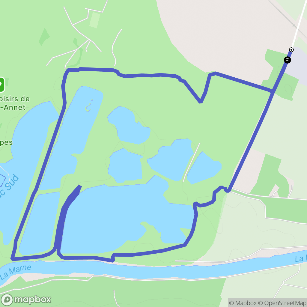 Jablines : carte du parcours de randonnée - France