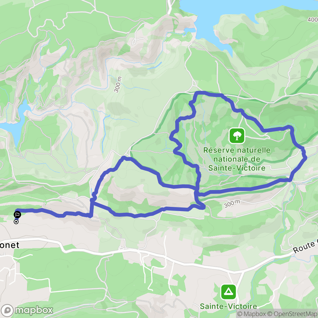 Le Tholonet : carte du parcours de randonnée - France