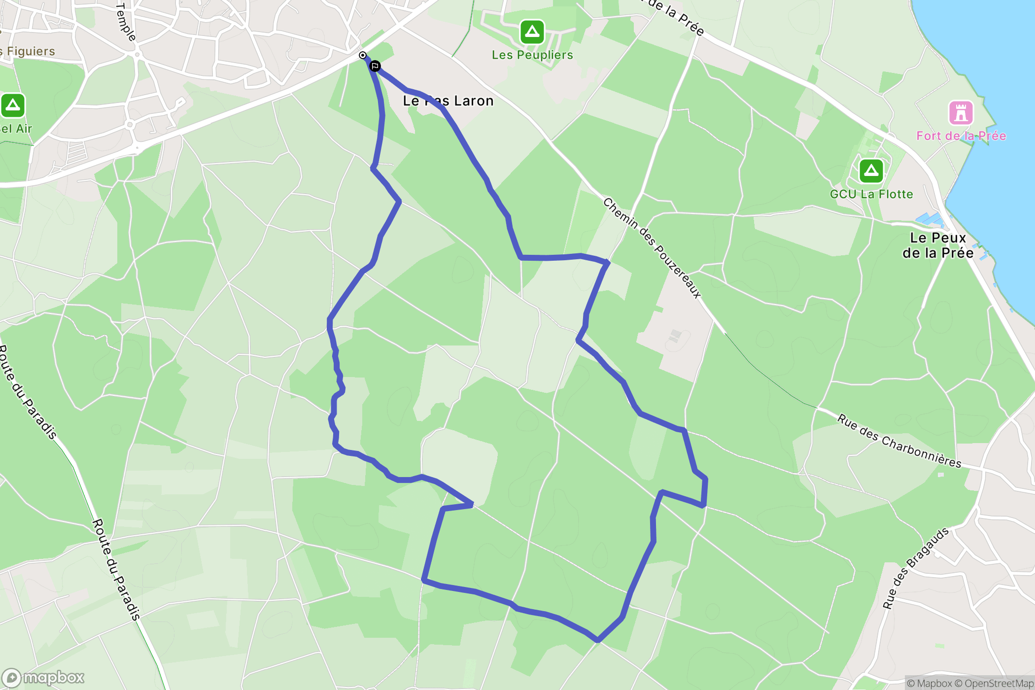 La Flotte : carte du parcours de randonnée - France