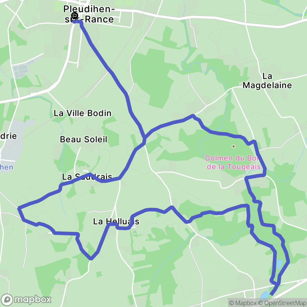 Pleudihen-sur-Rance : carte du parcours de randonnée - France