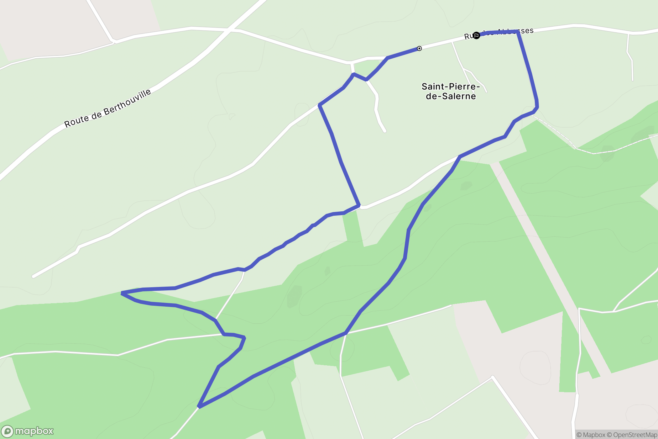 Saint-Pierre-de-Salerne : carte du parcours de randonnée - France