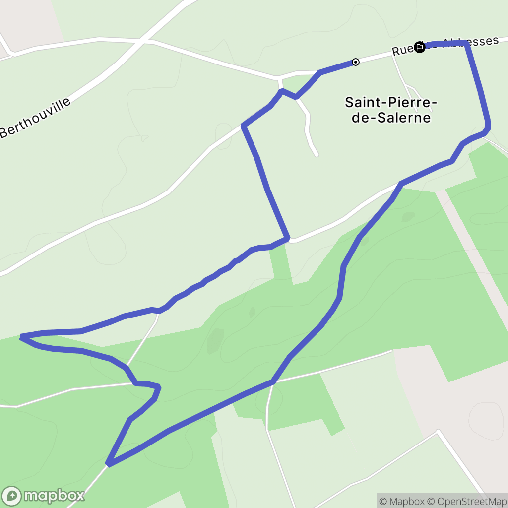 Saint-Pierre-de-Salerne : carte du parcours de randonnée - France