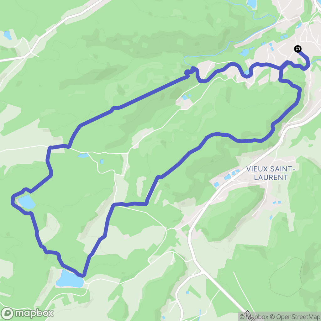 Épinal : carte du parcours de randonnée - France