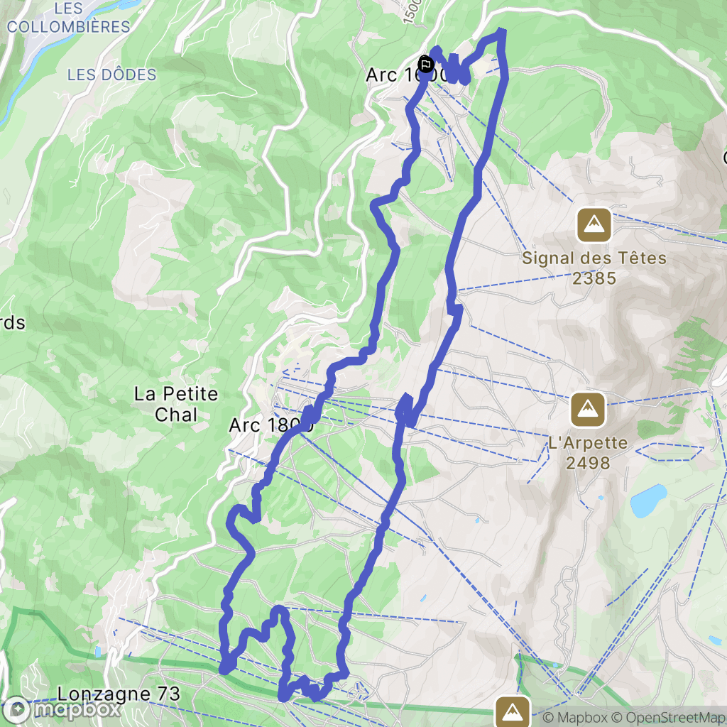 Bourg-Saint-Maurice : carte du parcours de randonnée - France