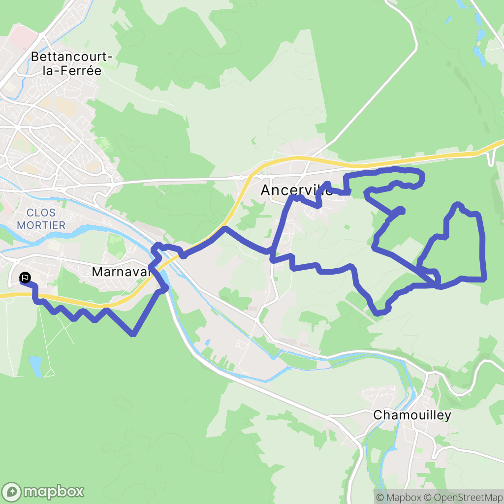 Saint-Dizier : carte du parcours de randonnée - France