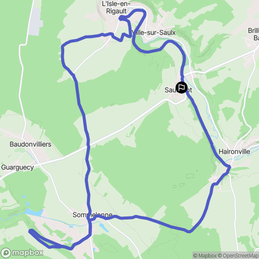 Saudrupt : carte du parcours de randonnée - France
