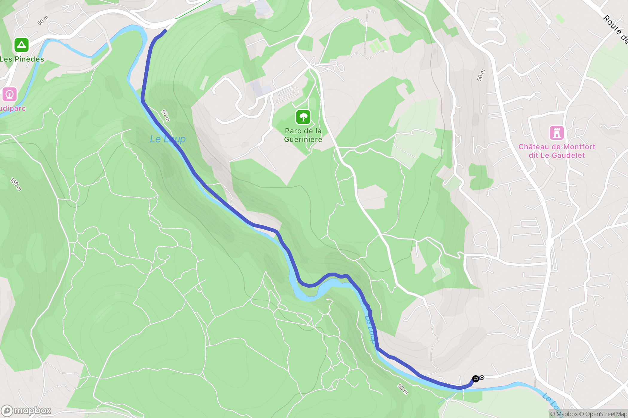 La Colle-sur-Loup : carte du parcours de randonnée - France