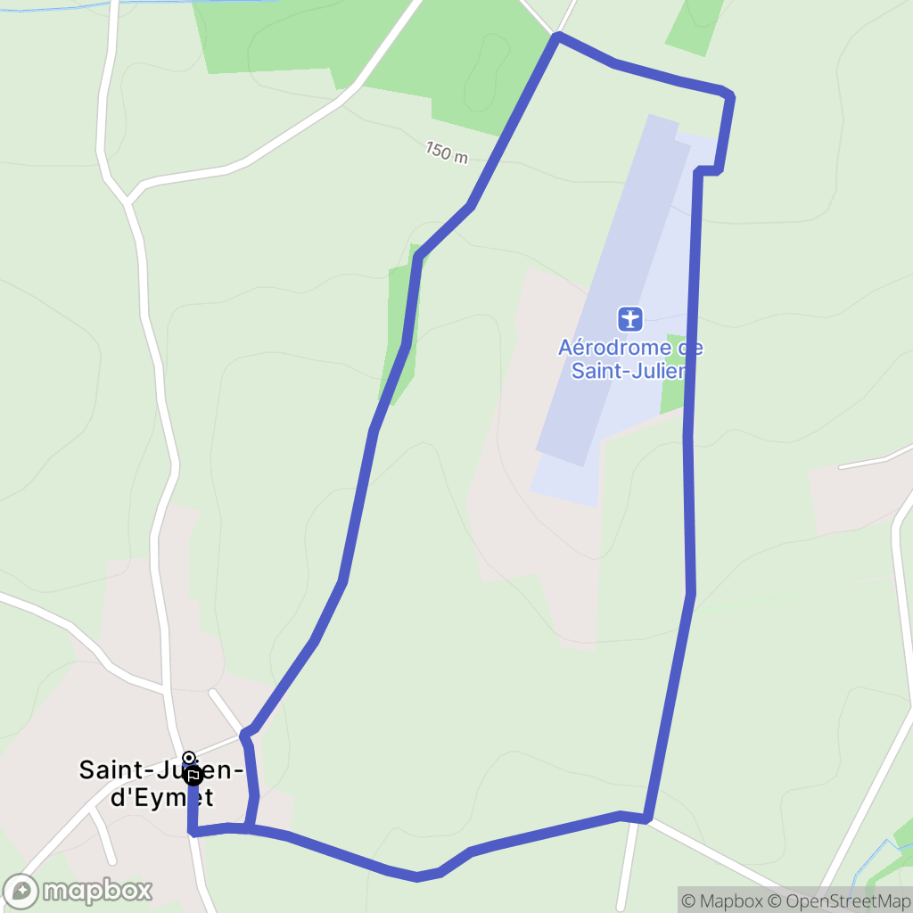 Saint-Julien-Innocence-Eulalie : carte du parcours de randonnée - France