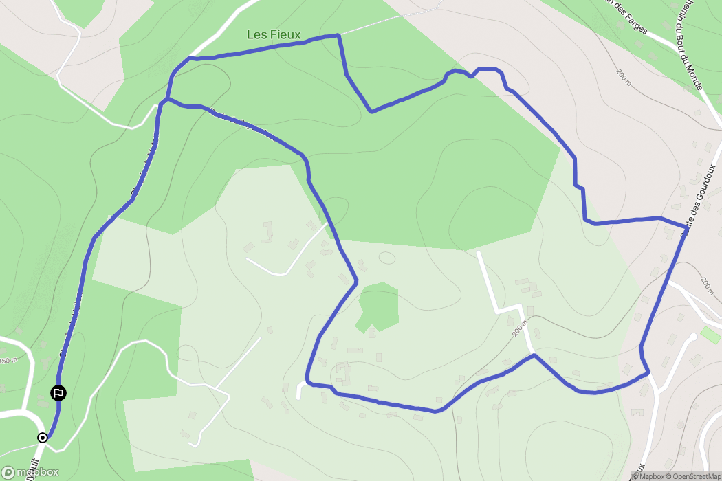 Trélissac : carte du parcours de randonnée - France