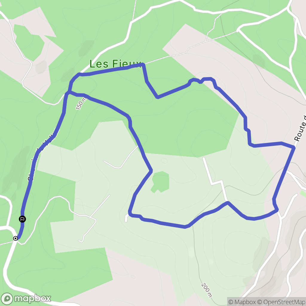 Trélissac : carte du parcours de randonnée - France