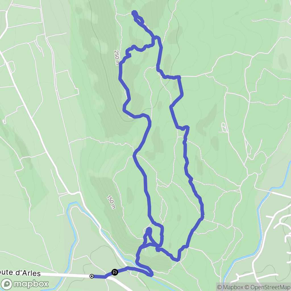 Eyguières : carte du parcours de randonnée - France