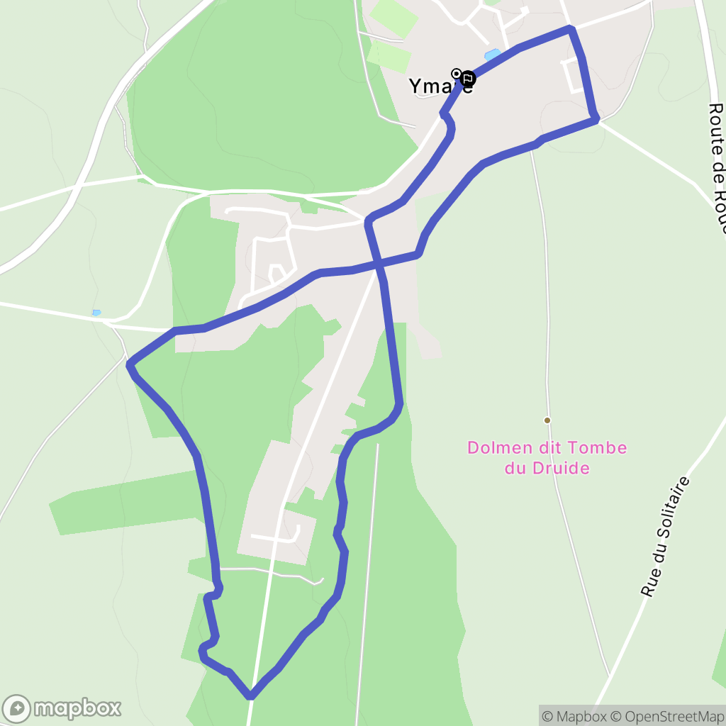 Ymare : carte du parcours de randonnée - France