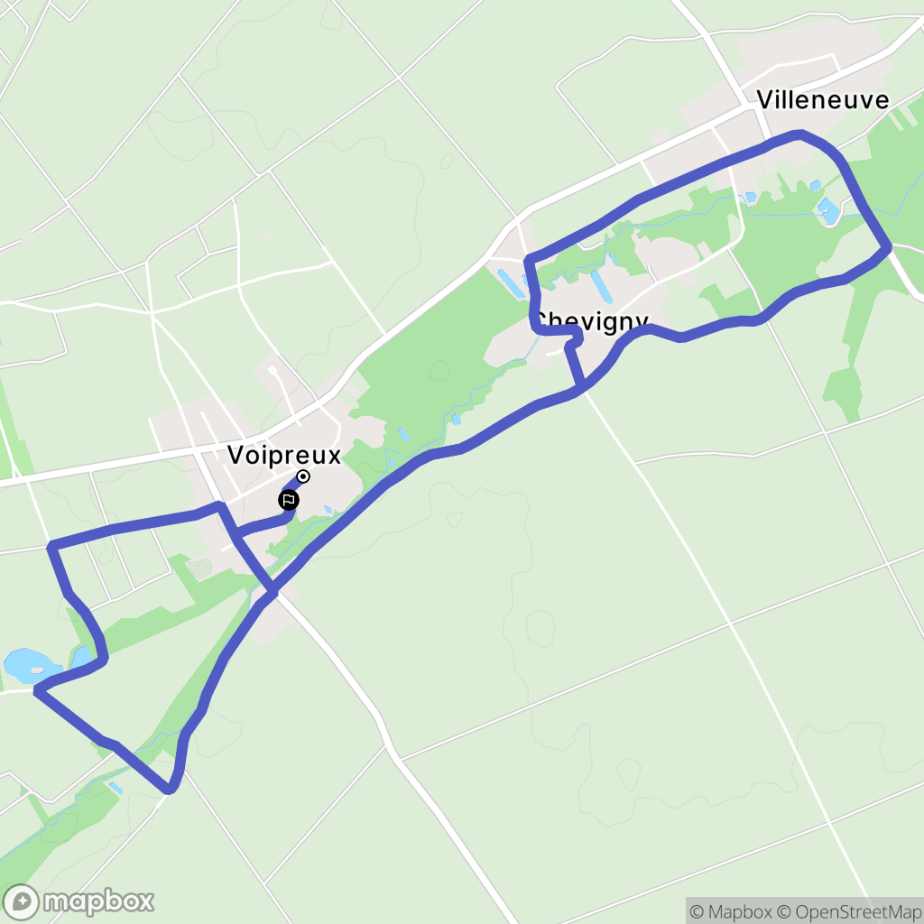 Blancs-Coteaux : carte du parcours de randonnée - France