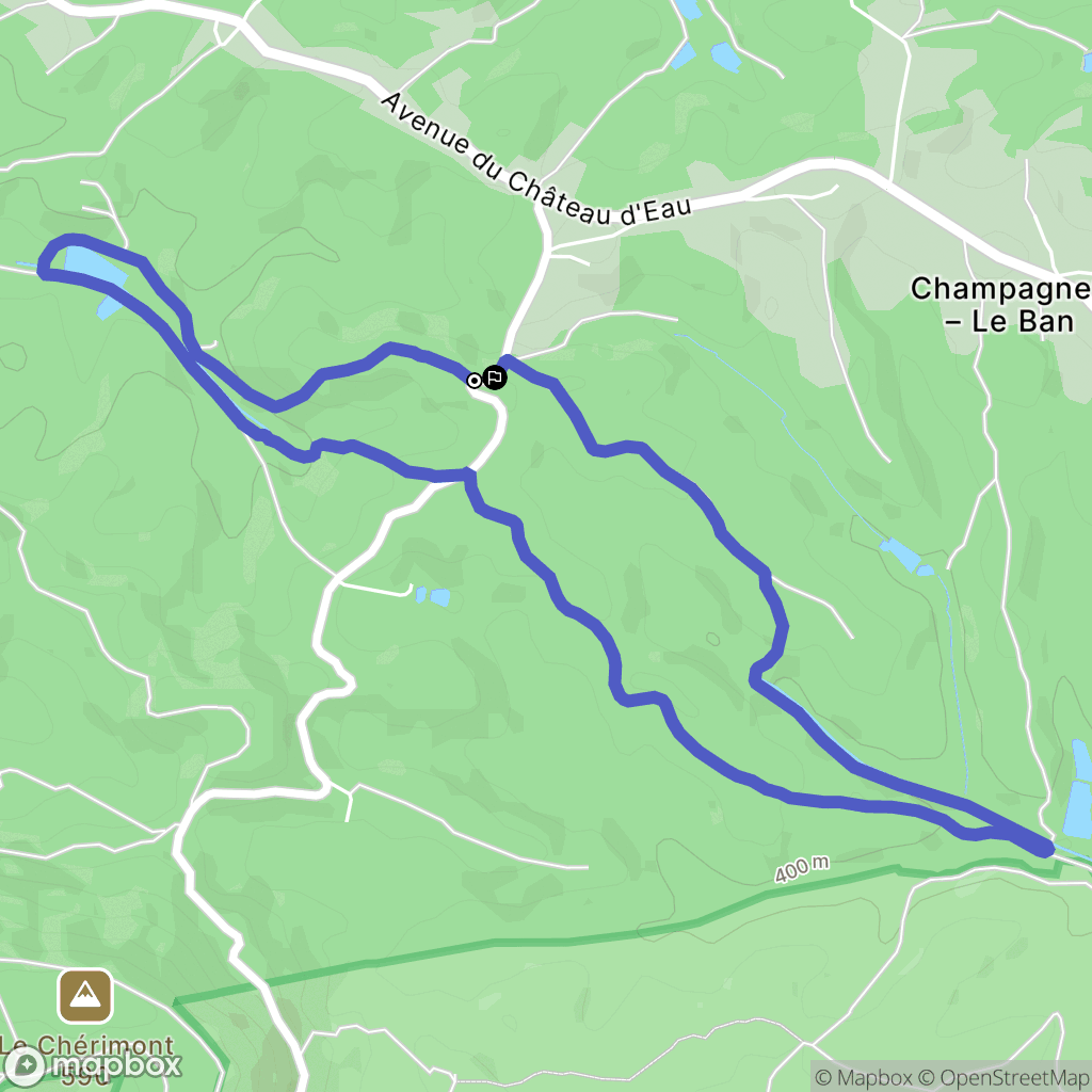 Champagney : carte du parcours de randonnée - France