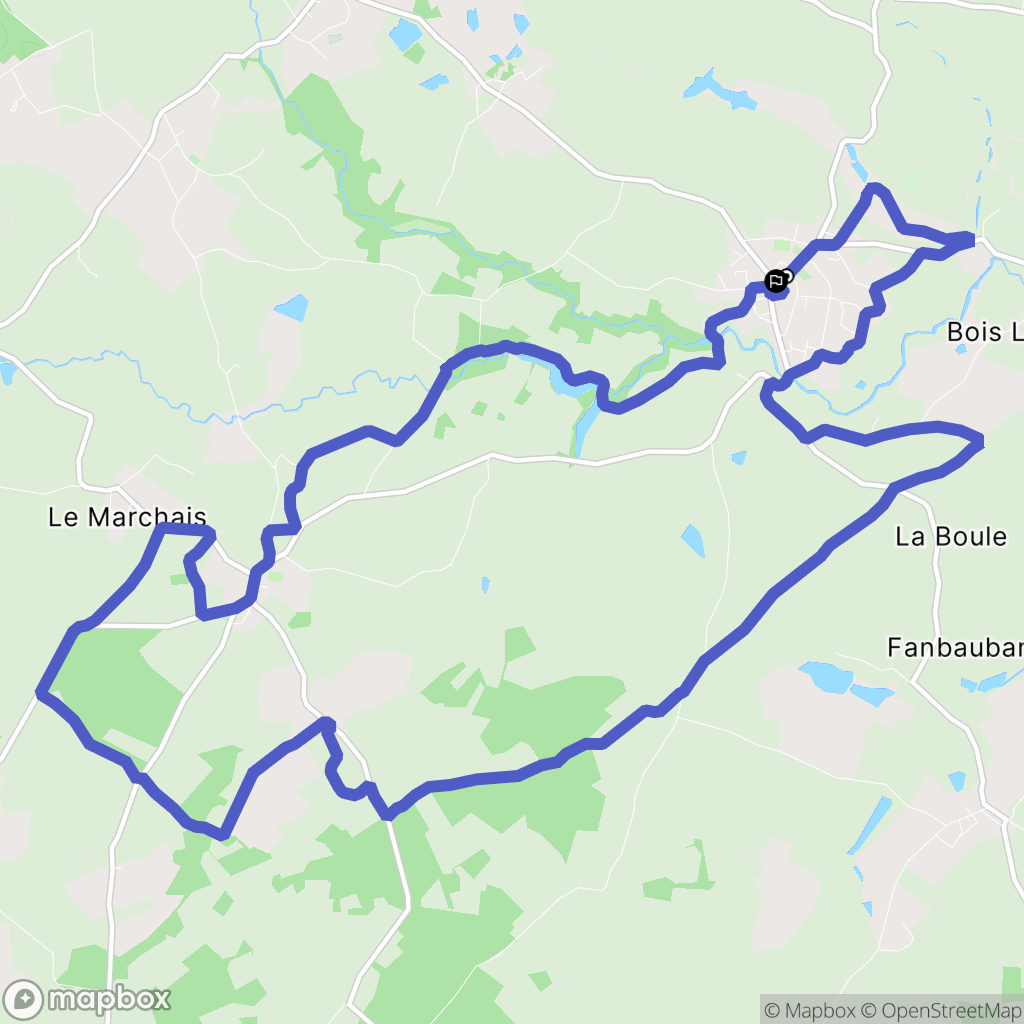 Ménigoute : carte du parcours de randonnée - France
