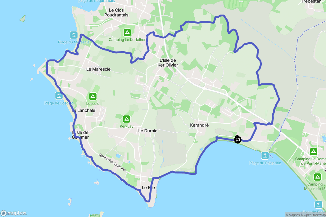 Pénestin : carte du parcours de randonnée - France
