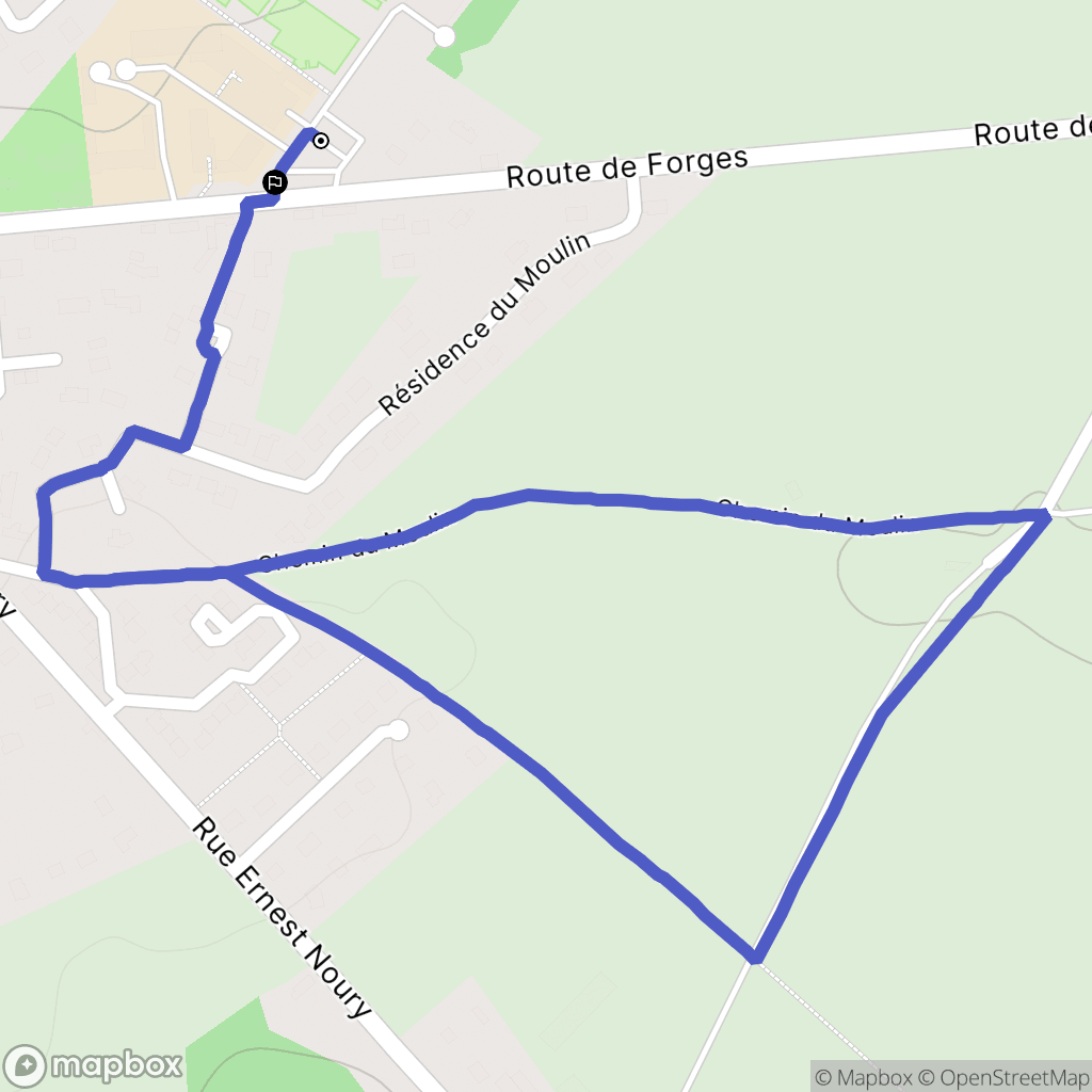 Buchy : carte du parcours de randonnée - France