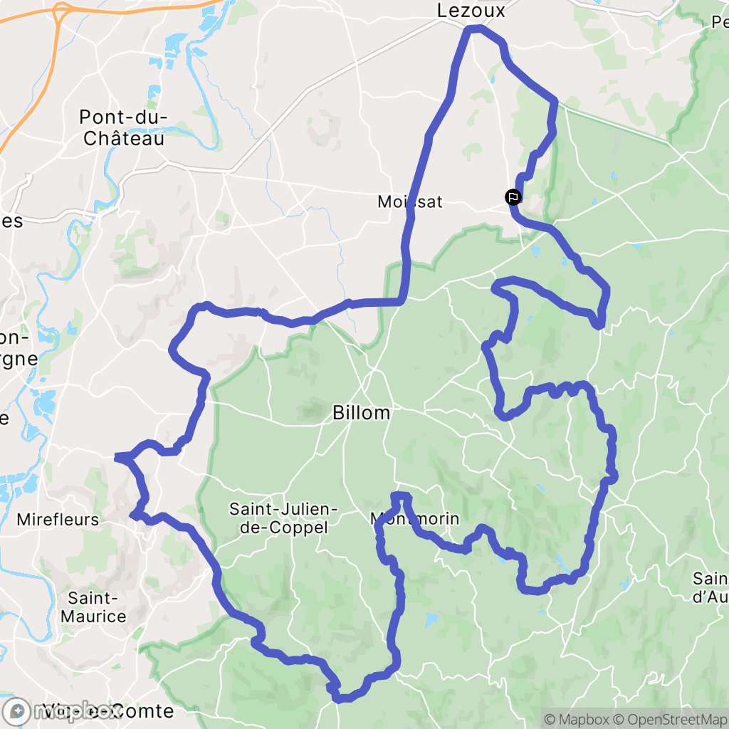 Ravel : carte du parcours de randonnée - France