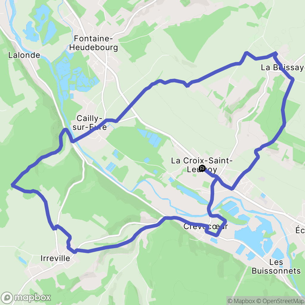 Clef-Vallée-d'Eure : carte du parcours de randonnée - France