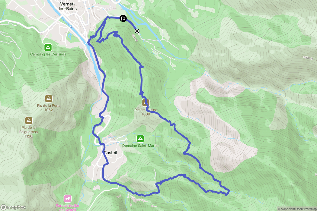 Vernet-les-Bains: routekaart voor buitenactiviteiten - France