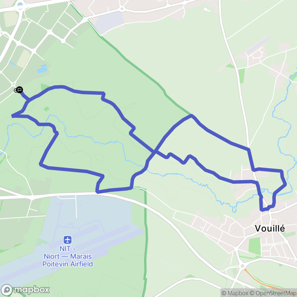 Niort : carte du parcours de randonnée - France