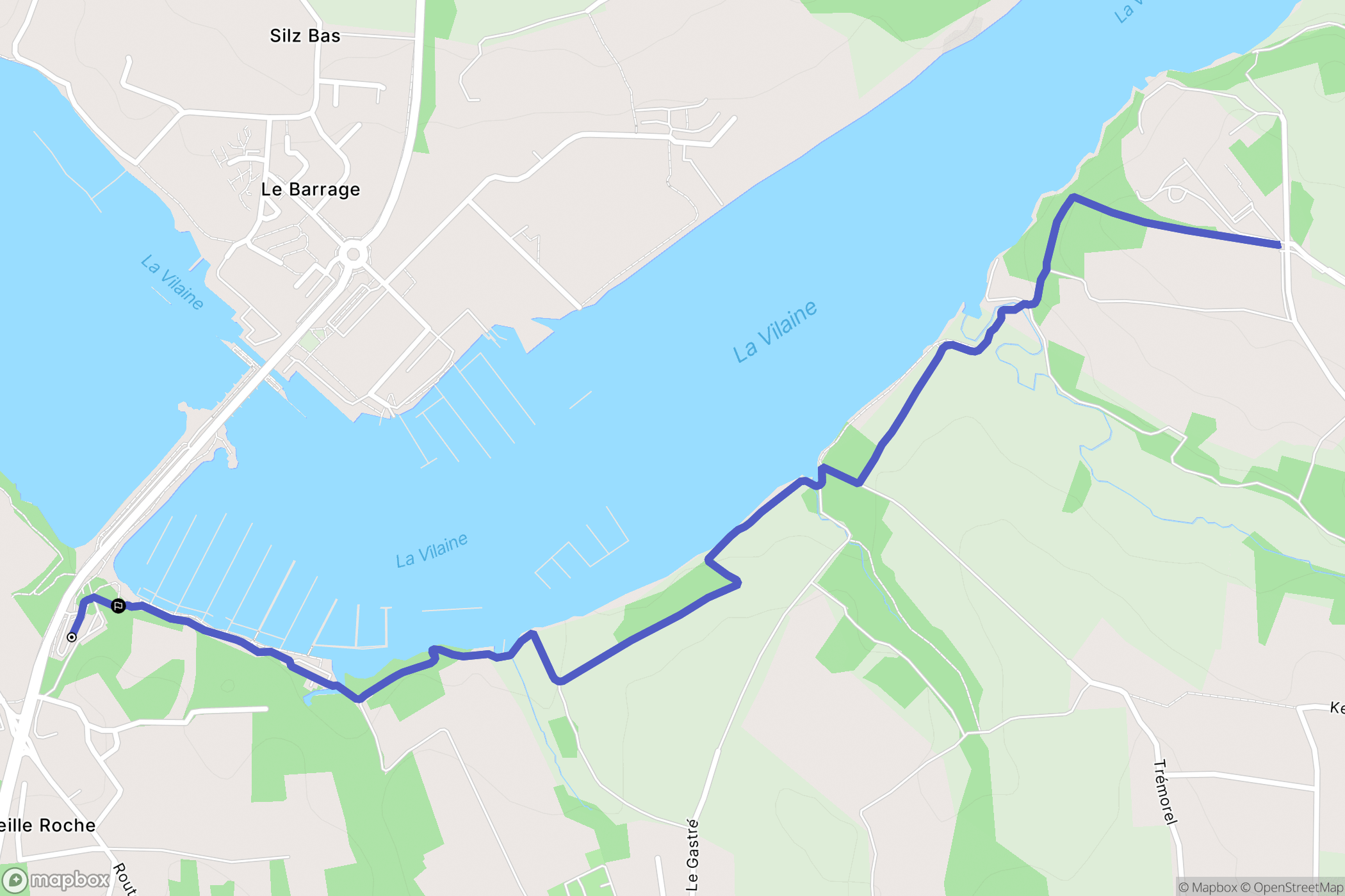 Camoël : carte du parcours de randonnée - France