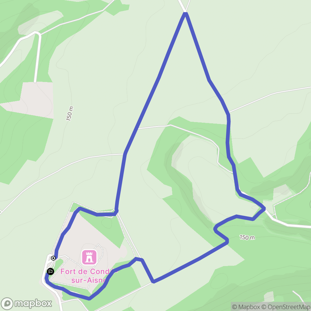 Chivres-Val : carte du parcours de randonnée - France