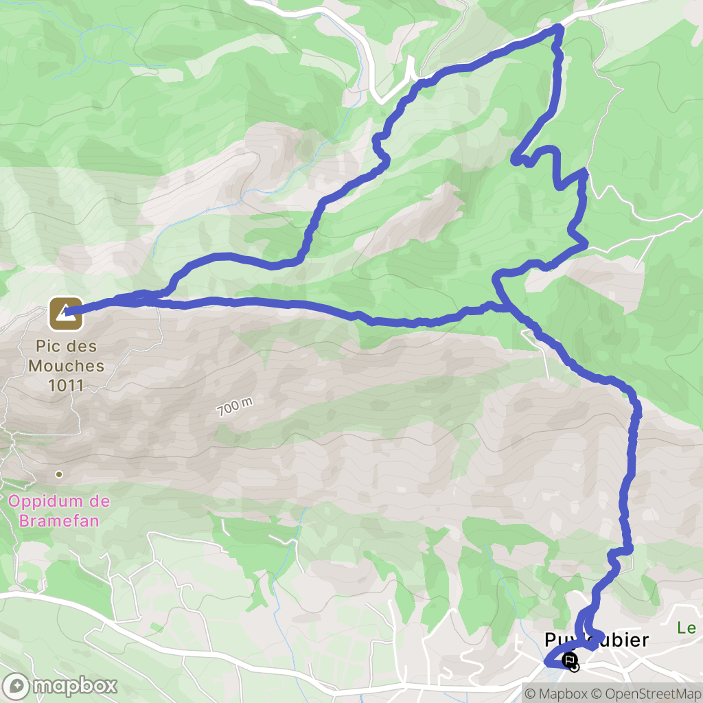 Puyloubier : carte du parcours de randonnée - France
